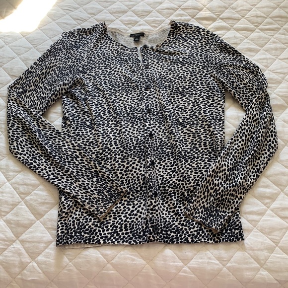 Ann Taylor Sweaters - Cardigan sweater Ann Taylor S black off white EUC